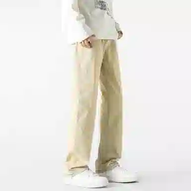 大卫贝肯 水洗做旧设计感刮破直筒铅笔裤美式高街宽松休闲百搭日常通勤基础款纯色中腰柔软小脚牛仔裤 男女同款