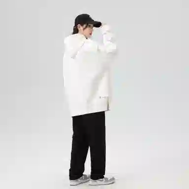 大卫贝肯 美式复古字母简约宽松休闲套头连帽卫衣 男女同款