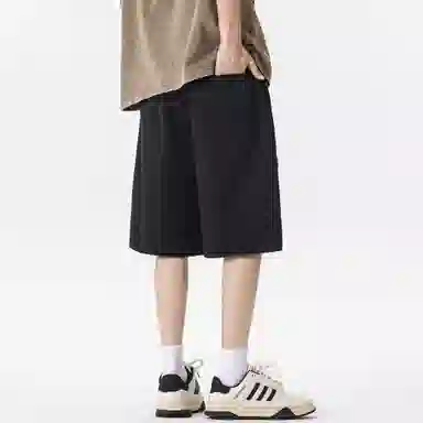 大卫贝肯 纯色美式街头城市机能风字母假扣设计款系带户外运动休闲百搭五分工装短裤 男女同款