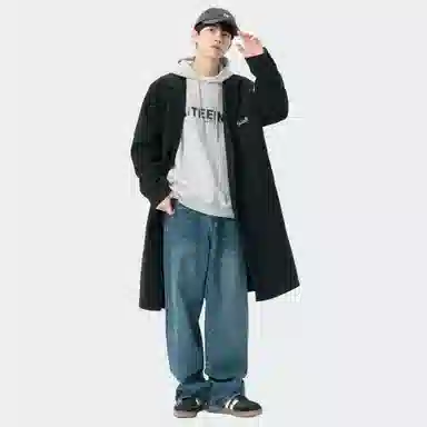 大卫贝肯 美式经典复古中长款过膝高级感时尚百搭宽松大衣 男女同款