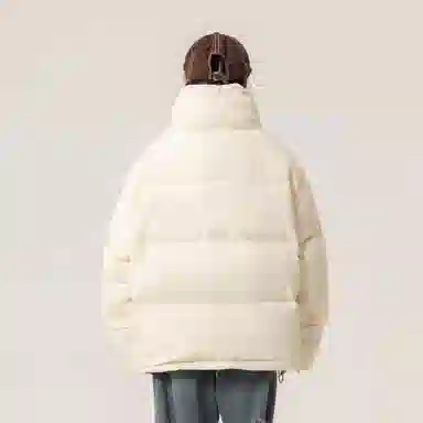 大卫贝肯 美式简约基础款纯色防寒鸭绒户外防风保暖立领宽松休闲舒适百搭羽绒服 男女同款