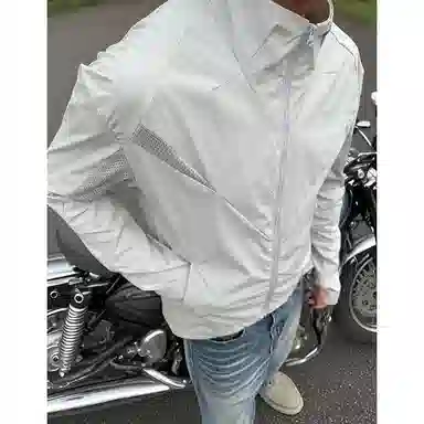 大卫贝肯 冰丝凉感美式复古高街简约网眼设计城市户外通勤正肩型透气防紫外线百搭时尚休闲运动防晒服 男女同款