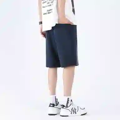 大卫贝肯 美式复古简约直筒休闲短裤 男女同款