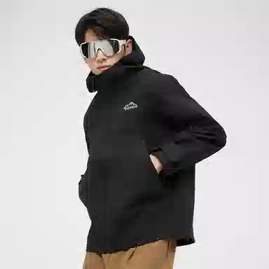 大卫贝肯  美式简约纯色基础款户外运动机能登山徒步连帽  防水防风耐磨保暖冲锋衣 男女同款