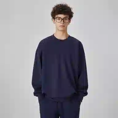 大卫贝肯 简约基础款美式复古纯色日常通勤百搭圆领休闲宽松落肩袖套头卫衣 男女同款