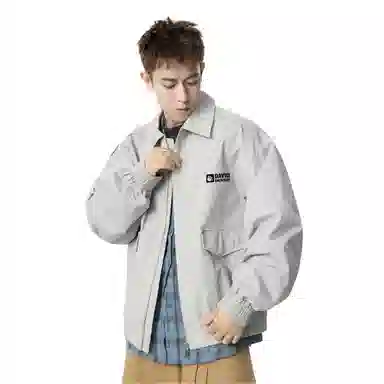 大卫贝肯 美式经典潮牌基础款翻领开衫结构设计感防风运动外套高街简约休闲夹克 男女同款