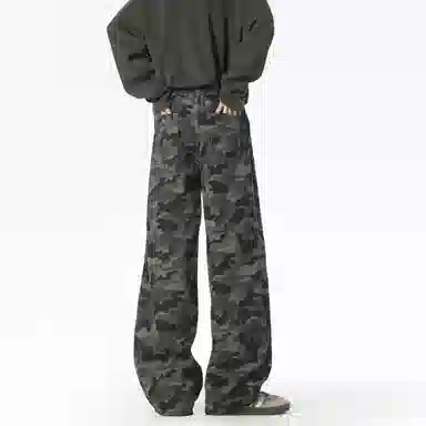 大卫贝肯 美式复古街头迷彩设计时尚流行个性日常通勤百搭舒适休闲裤 男女同款