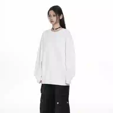 大卫贝肯 重磅简约复古纯色经典基础款精梳轻抓绒棉美式日常通勤百搭圆领休闲宽松落肩袖套头卫衣 男女同款