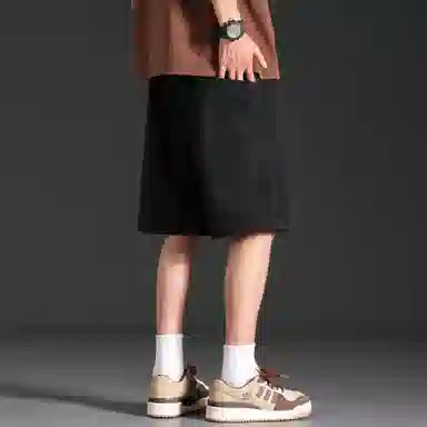 大卫贝肯 美式街头简版城市机能字母设计款直插口袋宽松百搭休闲潮流工装短裤 男女同款