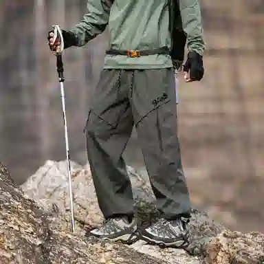 大卫贝肯 美式高街基础款纯色多口袋宽松休闲垂感直筒山系户外简约运动百搭系带工装裤 男女同款