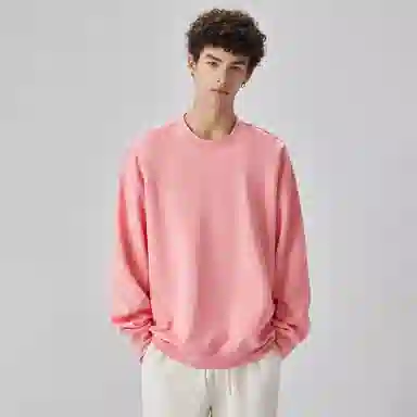 大卫贝肯 简约基础款美式复古纯色日常通勤百搭圆领休闲宽松落肩袖套头卫衣 男女同款