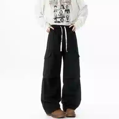 大卫贝肯 美式潮牌高街宽松休闲山系户外简约运动百搭工装裤 男女同款