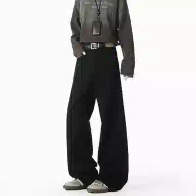 大卫贝肯 美式经典高街潮流基础款纯棉直筒百搭长裤休闲裤 男女同款