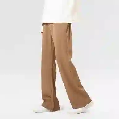 大卫贝肯 美式高街西裤可拆卸织带扣宽松纯色显高直筒轻薄透气垂坠感微喇休闲裤 男女同款