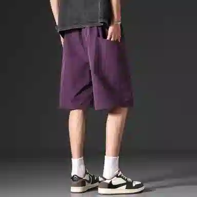 大卫贝肯 美式街头简版城市机能字母设计款直插口袋宽松百搭休闲潮流工装短裤 男女同款