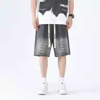 大卫贝肯 美式复古简约直筒休闲短裤 男女同款