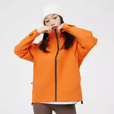 大卫贝肯  美式简约纯色基础款户外运动机能登山徒步连帽  防水防风耐磨保暖冲锋衣 男女同款