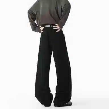 大卫贝肯 美式经典高街潮流基础款纯棉直筒百搭长裤休闲裤 男女同款