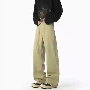 大卫贝肯 美式经典高街潮流基础款纯棉直筒百搭长裤休闲裤 男女同款