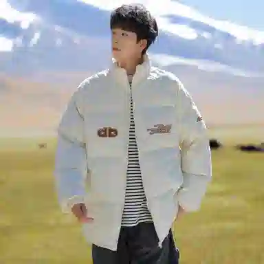 大卫贝肯 美式复古学院风宽松休闲加厚学生立领保暖面包棉服 男女同款