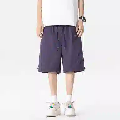 大卫贝肯 美式字母印花户外运动宽松直筒百搭松紧腰休闲短裤 男女同款