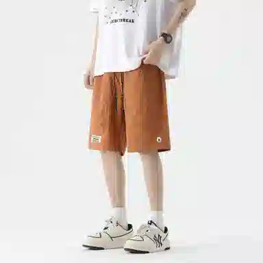 大卫贝肯 美式街头基础款百搭宽松抽绳速干户外工装五分休闲短裤 男女同款