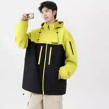 大卫贝肯  美式可拆卸宽松百搭露营登山工装多口袋经典山系舒适休闲连帽  防水防风保暖冲锋衣 男女同款