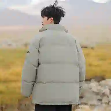 大卫贝肯 美式复古学院风宽松休闲加厚学生立领保暖面包棉服 男女同款