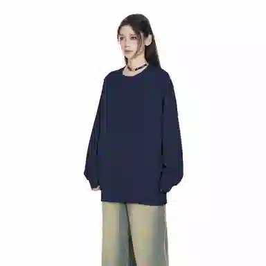 大卫贝肯 重磅简约复古纯色经典基础款精梳轻抓绒棉美式日常通勤百搭圆领休闲宽松落肩袖套头卫衣 男女同款