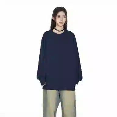 大卫贝肯 重磅简约复古纯色经典基础款精梳轻抓绒棉美式日常通勤百搭圆领休闲宽松落肩袖套头卫衣 男女同款