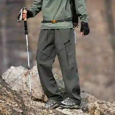 大卫贝肯 美式高街基础款纯色多口袋宽松休闲垂感直筒山系户外简约运动百搭系带工装裤 男女同款