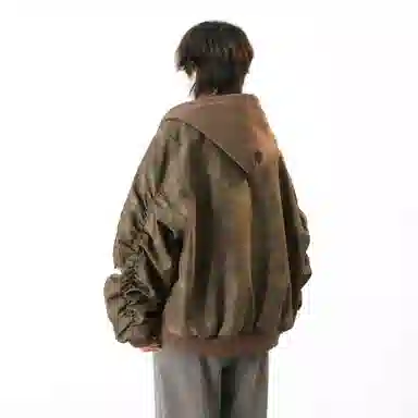 大卫贝肯 美式高街基础经典休闲百搭加厚假两件连帽棉服 男女同款