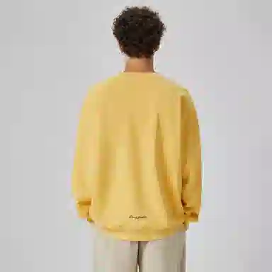 大卫贝肯 简约基础款美式复古纯色日常通勤百搭圆领休闲宽松落肩袖套头卫衣 男女同款