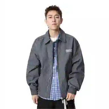 大卫贝肯 美式经典潮牌基础款翻领开衫结构设计感防风运动外套高街简约休闲夹克 男女同款