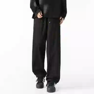 大卫贝肯 美式复古基础款经典纯色简约阔腿直筒机能风宽松百搭工装裤 男女同款