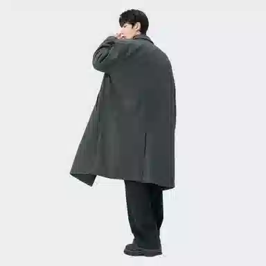 大卫贝肯 美式经典复古中长款过膝高级感时尚百搭宽松大衣 男女同款