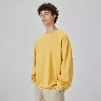 大卫贝肯 简约基础款美式复古纯色日常通勤百搭圆领休闲宽松落肩袖套头卫衣 男女同款