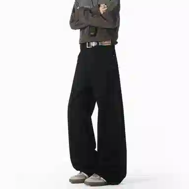 大卫贝肯 美式经典高街潮流基础款纯棉直筒百搭长裤休闲裤 男女同款