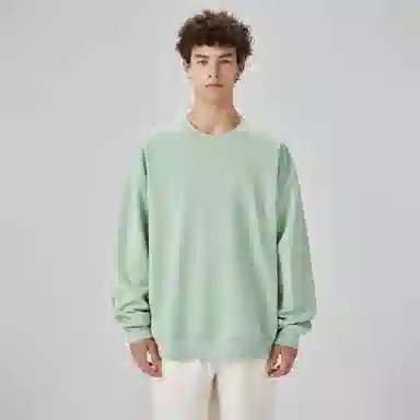 大卫贝肯 简约基础款美式复古纯色日常通勤百搭圆领休闲宽松落肩袖套头卫衣 男女同款