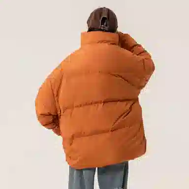 大卫贝肯 美式经典纯色日常通勤百搭休闲长袖面包服羽绒服 男女同款