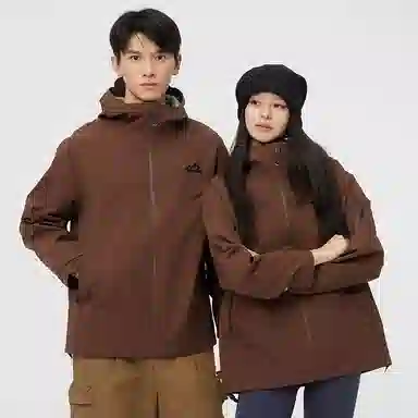 大卫贝肯  美式简约纯色基础款户外运动机能登山徒步连帽  防水防风耐磨保暖冲锋衣 男女同款