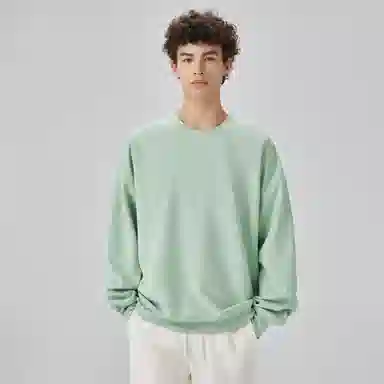 大卫贝肯 简约基础款美式复古纯色日常通勤百搭圆领休闲宽松落肩袖套头卫衣 男女同款