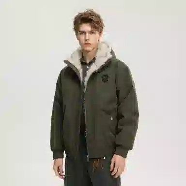 大卫贝肯 美式高街痞帅防貂毛连帽保暖防寒宽松舒适潮流棉服 男女同款