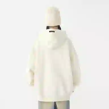 大卫贝肯 美式高街简约基础款字母印花潮流时尚百搭加绒加厚舒适保暖宽松休闲连帽卫衣 男女同款 黑色