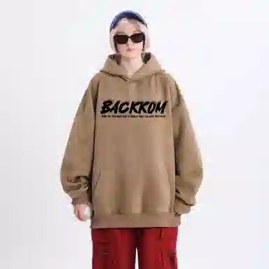 大卫贝肯 美式高街学院风宽松休闲加绒加厚百搭保暖长袖卫衣 男女同款