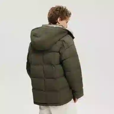 大卫贝肯 美式潮流时尚高街复古简约基础舒适宽松连帽加厚保暖棉服 男女同款