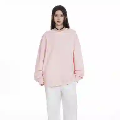 大卫贝肯 重磅简约复古纯色经典基础款精梳轻抓绒棉美式日常通勤百搭圆领休闲宽松落肩袖套头卫衣 男女同款