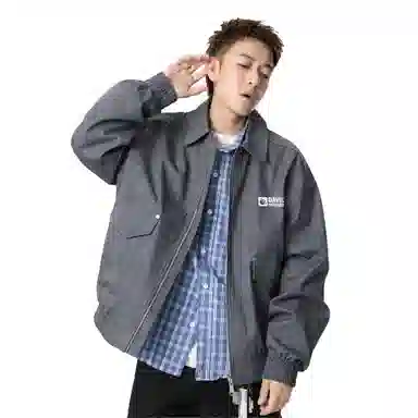 大卫贝肯 美式经典潮牌基础款翻领开衫结构设计感防风运动外套高街简约休闲夹克 男女同款