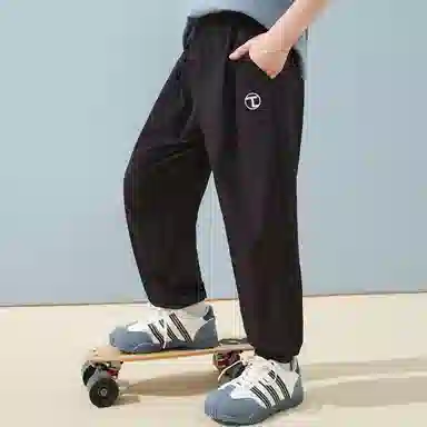 唐狮童装 百搭时尚简约休闲裤 儿童款 黑色