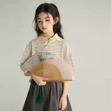 大童 唐狮童装 舒适亲肤柔软简约大方休闲运动套装 深灰色